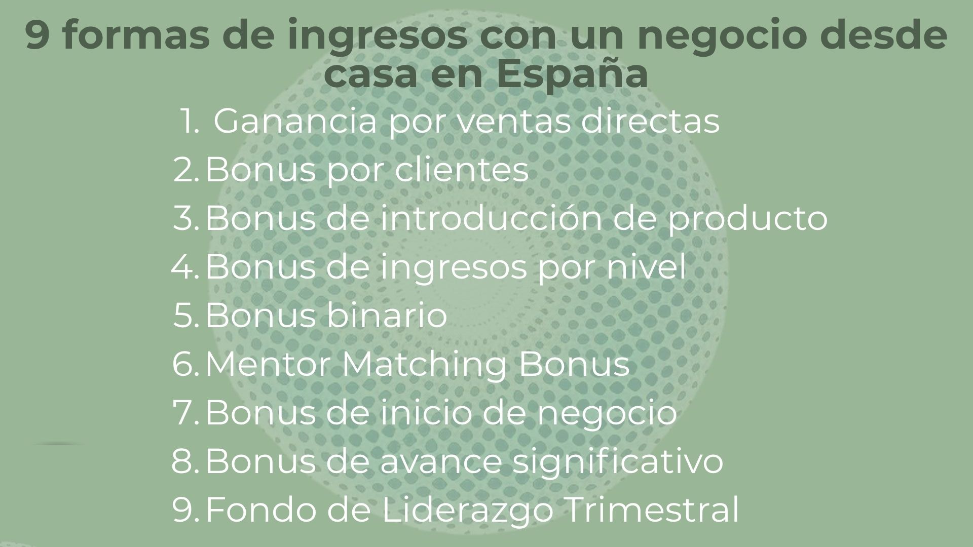 las 9 formas de ingresos de Lifewave en tu negocio desde casa